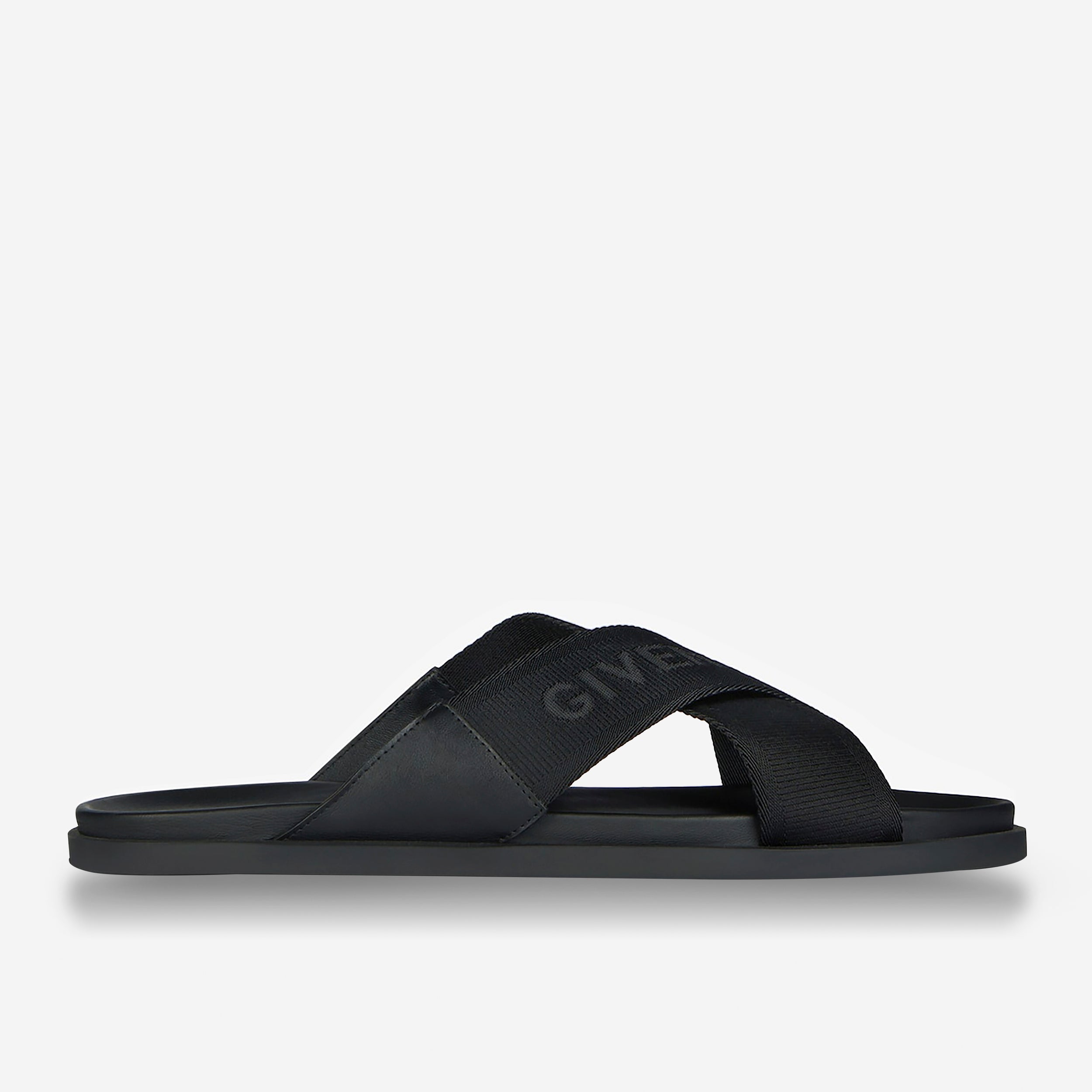 CHRISTIAN LOUBOUTIN: Dhabubizz slides in leather - Black