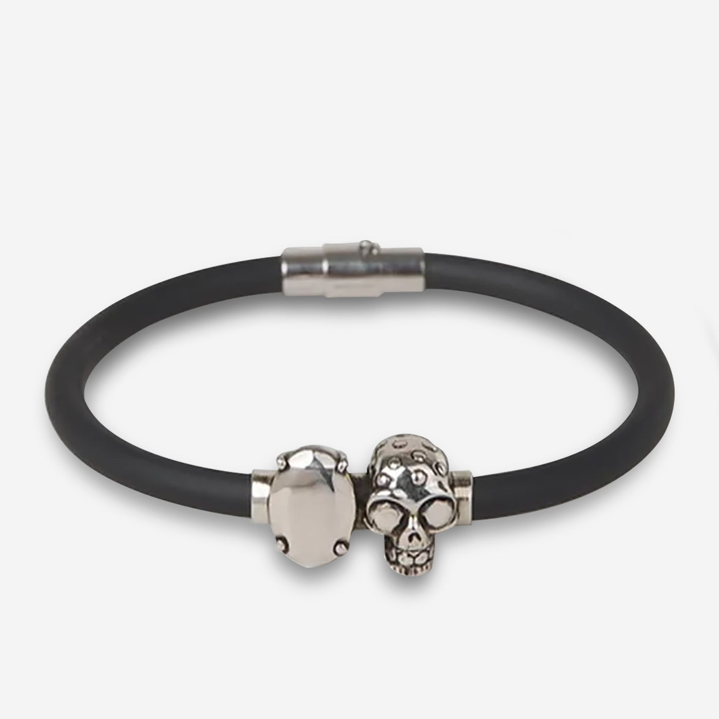 Alexander McQueen Knuckle Skull Rubber Cord Bracelet