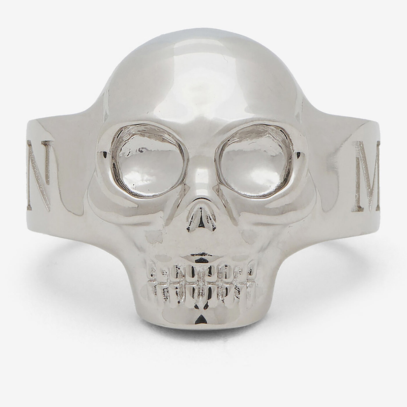 Alexander McQueen Palladium Skull Ring