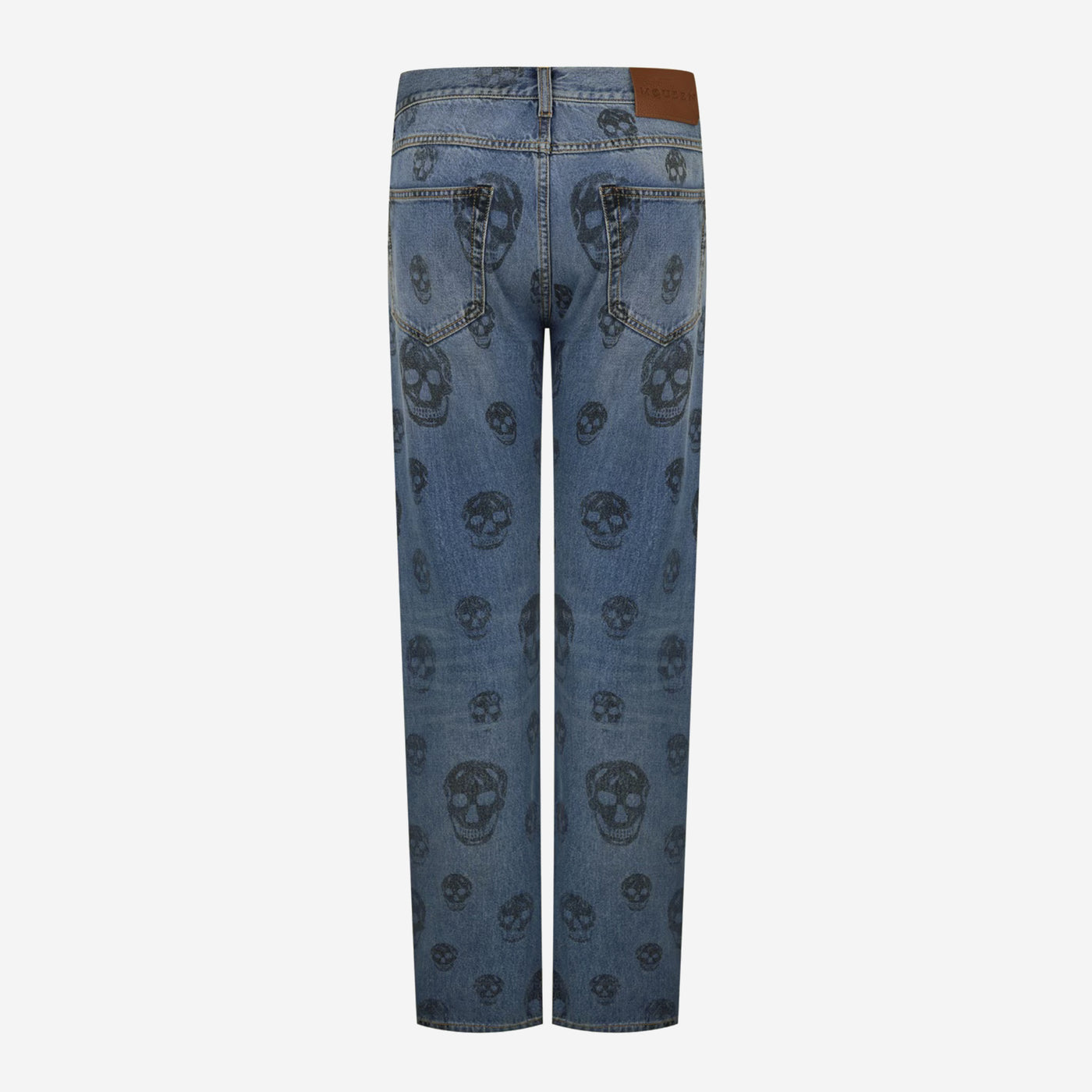 Alexander McQueen Skull Print Denim Jeans