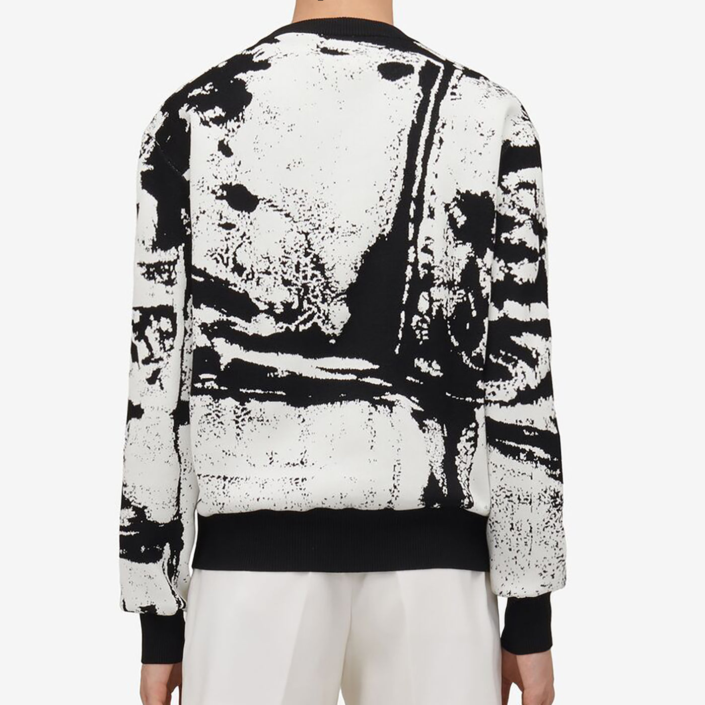 Alexander McQueen Fold Skull Jacquard Knitwear