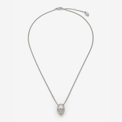 Alexander McQueen Palladium Skull Necklace