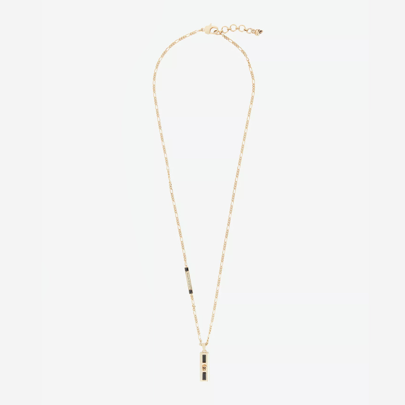 Alexander McQueen Brand Plaque Brass Necklace