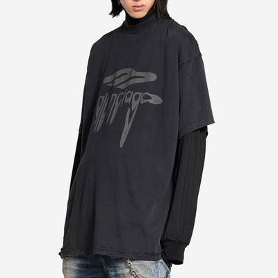 Balenciaga 3b Liquefied Oversized T-Shirt