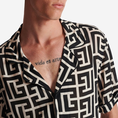 Balmain Monogram Printed Pyjama Shirt