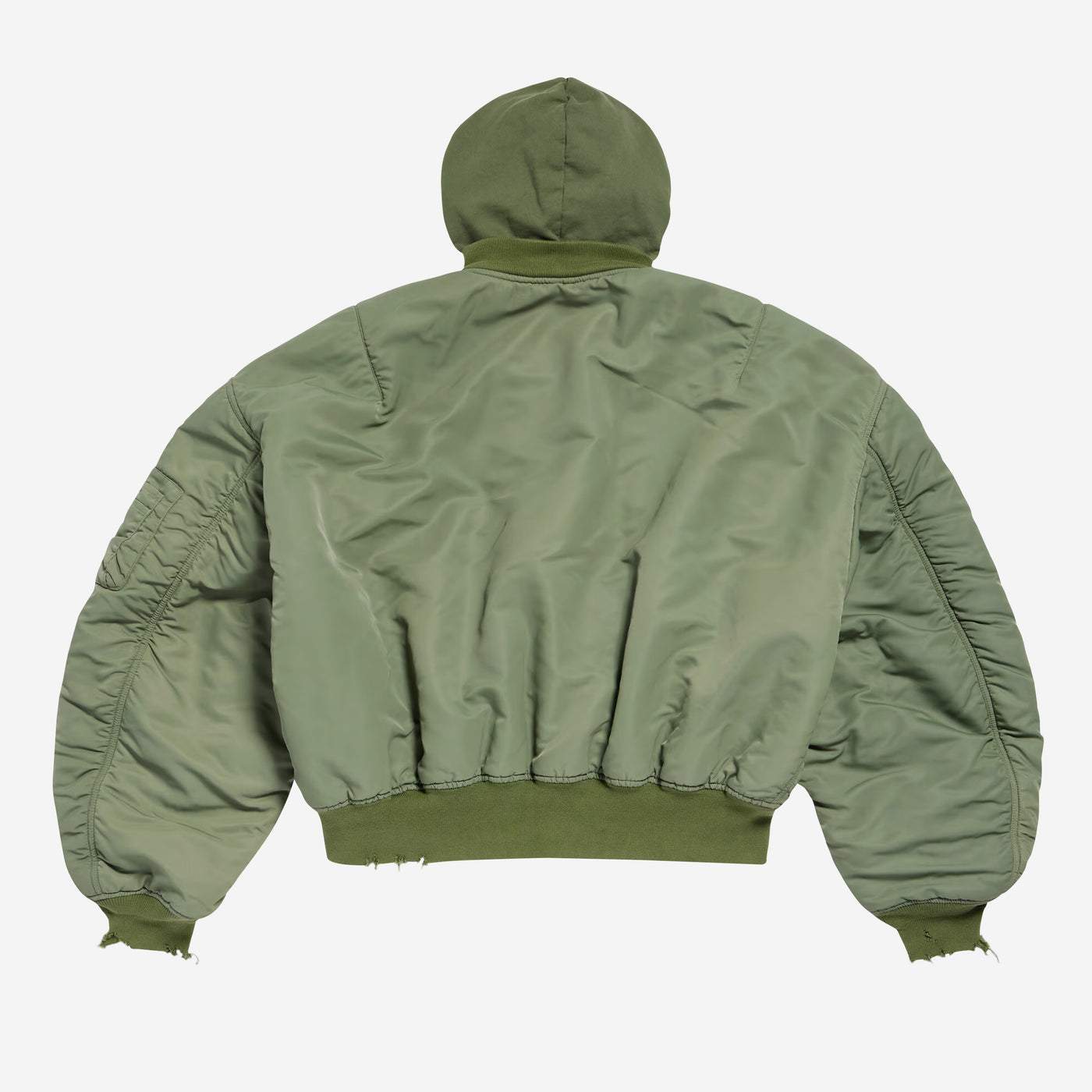 Balenciaga  Dark Green Vegetable Dyed Bomber Jacket