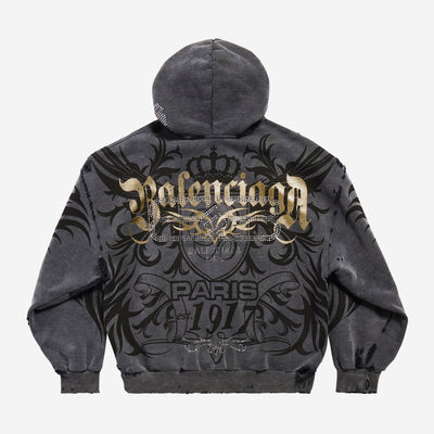 Balenciaga Tacky Gold Zip-up Hoodie