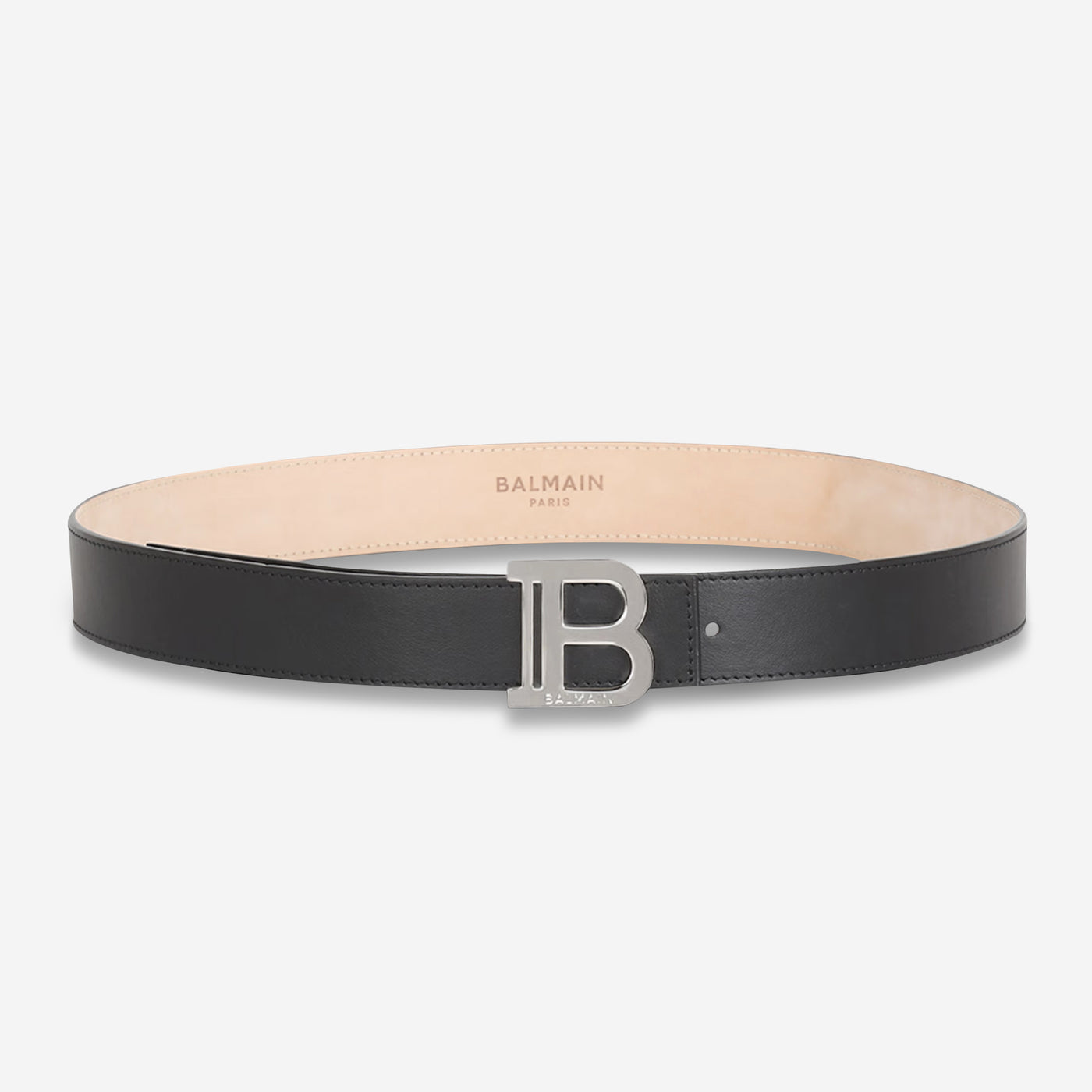 Balmain 3.5cm Smooth Leather B-Belt