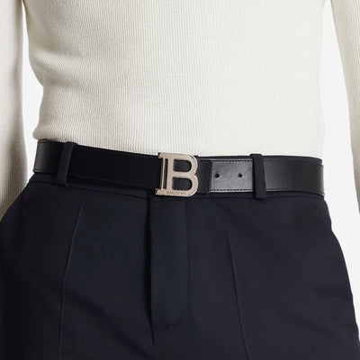 Balmain 3.5cm Smooth Leather B-Belt