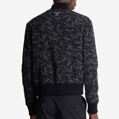 Balmain Printed Balmain Label Bomber Jacket