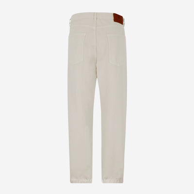 Brunello Cucinelli Garment Dyed Slubbed Denim Trousers