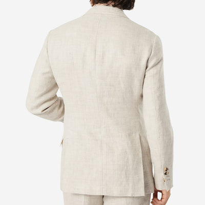 Brunello Cucinelli Linen Diagonal Deconstructed Cavallo Blazer