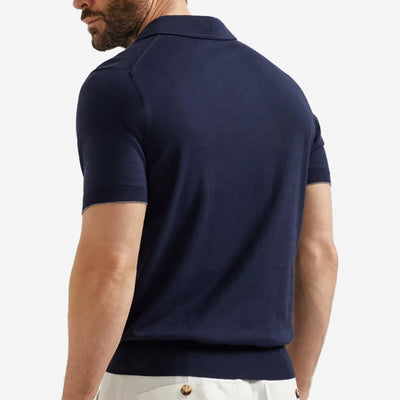 Brunello CucinelliI Lightweight Knit Camp  Collar Polo