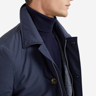 Brunello Cucinelli Virgin Wool And Silk Techno Poplin Padded Jacket