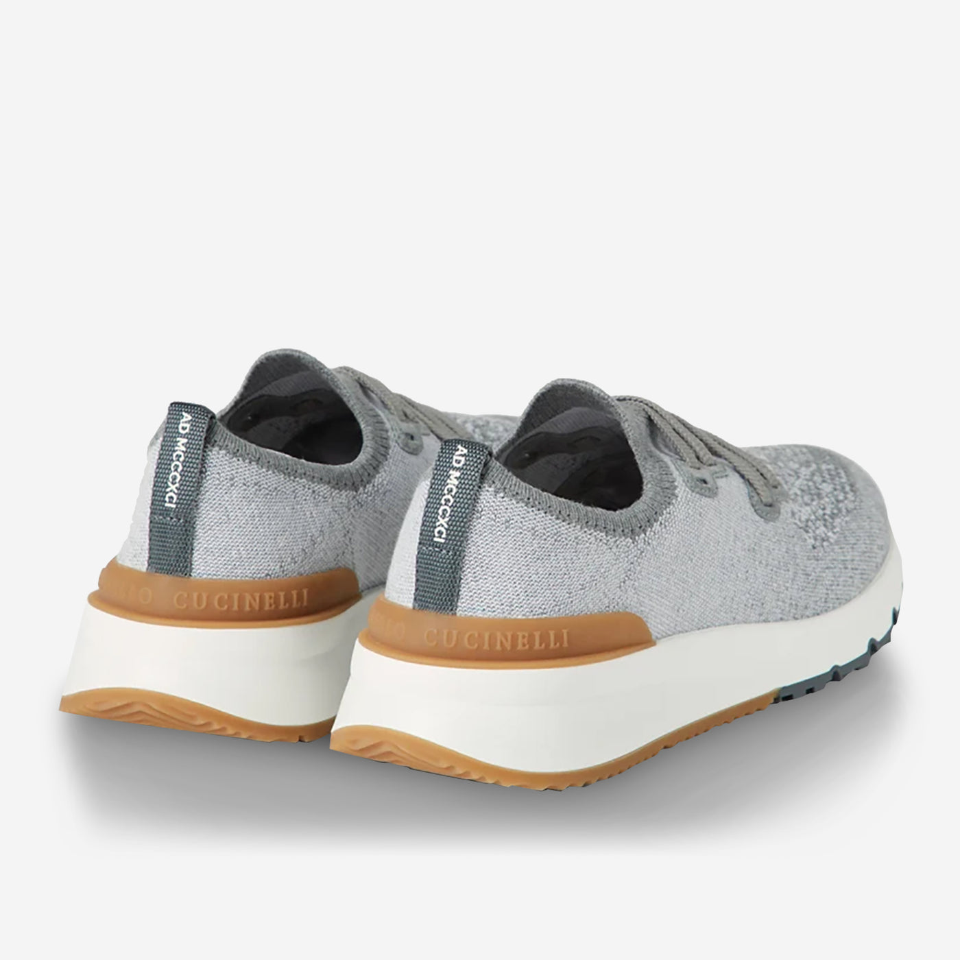 Brunello Cucinelli Cotton Chiné Knit Sneakers