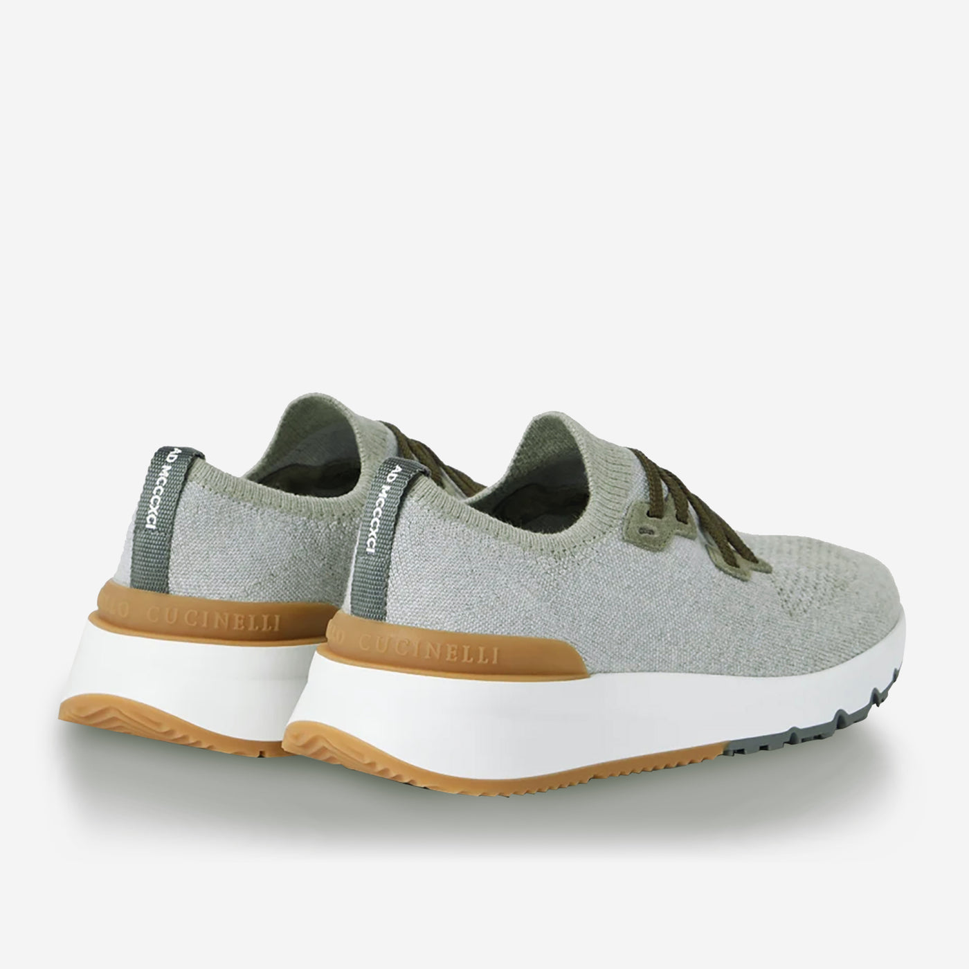 Brunello Cucinelli Cotton Chiné Knit Sneakers