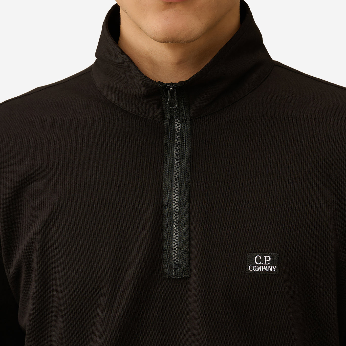 C.P. Company Stretch Piquet Longsleeve Zipped Polo