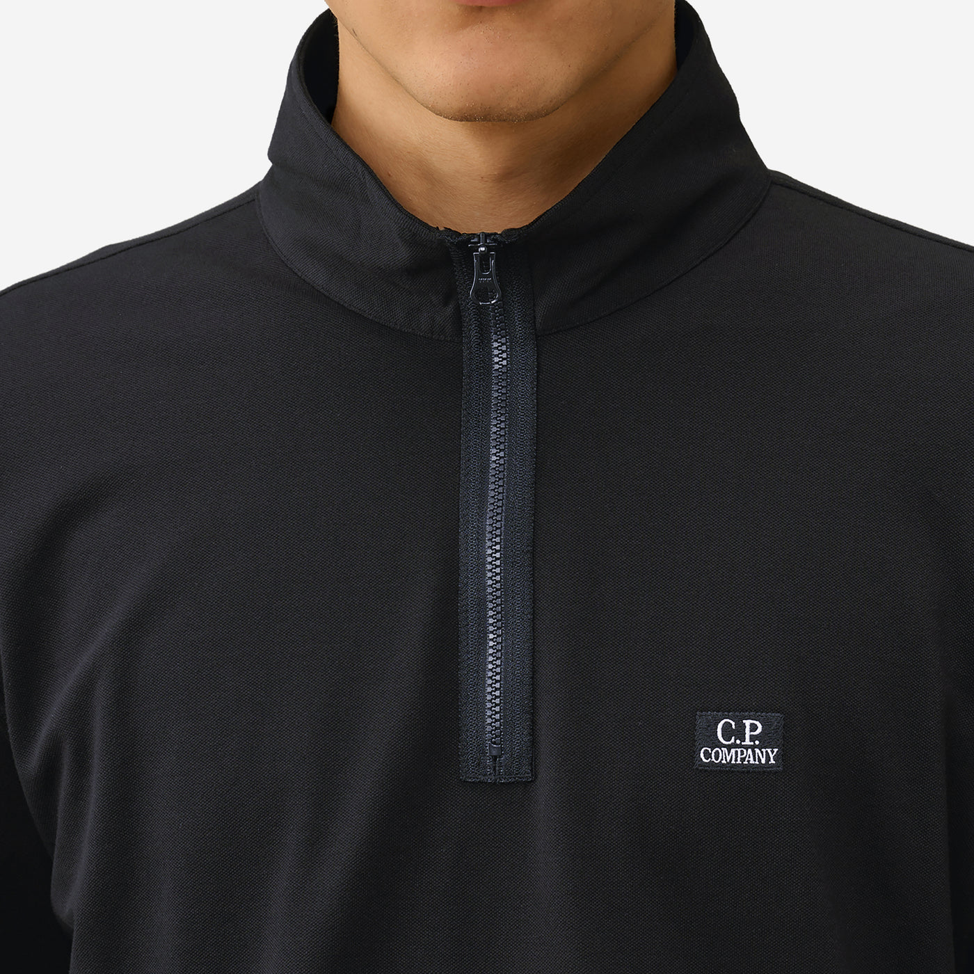 C.P. Company Stretch Piquet Longsleeve Zipped Polo