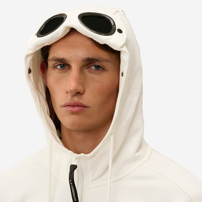 C.P. Company Diagonal Raised Fleece Goggle Zipped Hooded Sweatshirt