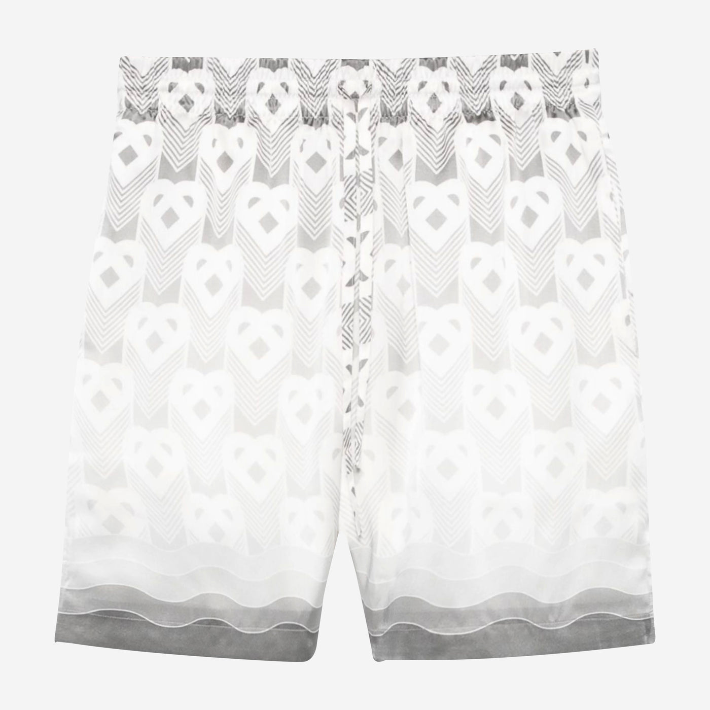 Casablanca Gradient Heart Monogram Silk Short