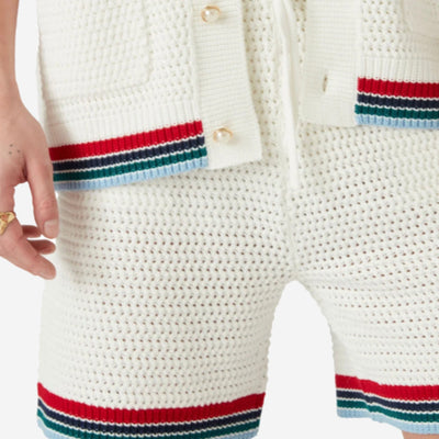 Casablanca Crochet Sporty Shorts