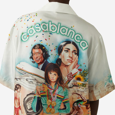 Casablanca Celebration Du Sport Silk Shirt