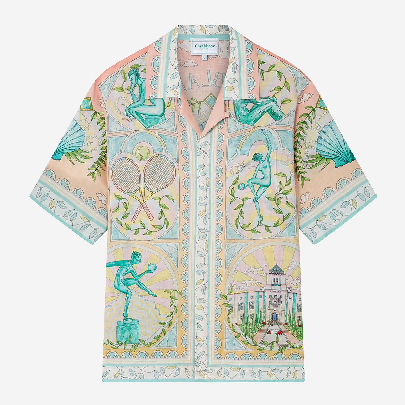 Casablanca Vase Linen Short Sleeve Shirt