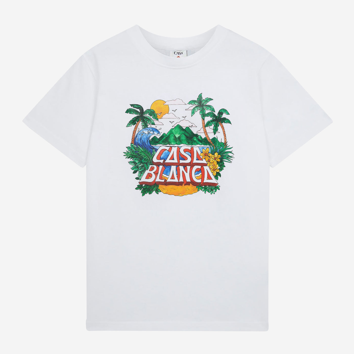 Casablanca Beach Wave Print T-Shirt