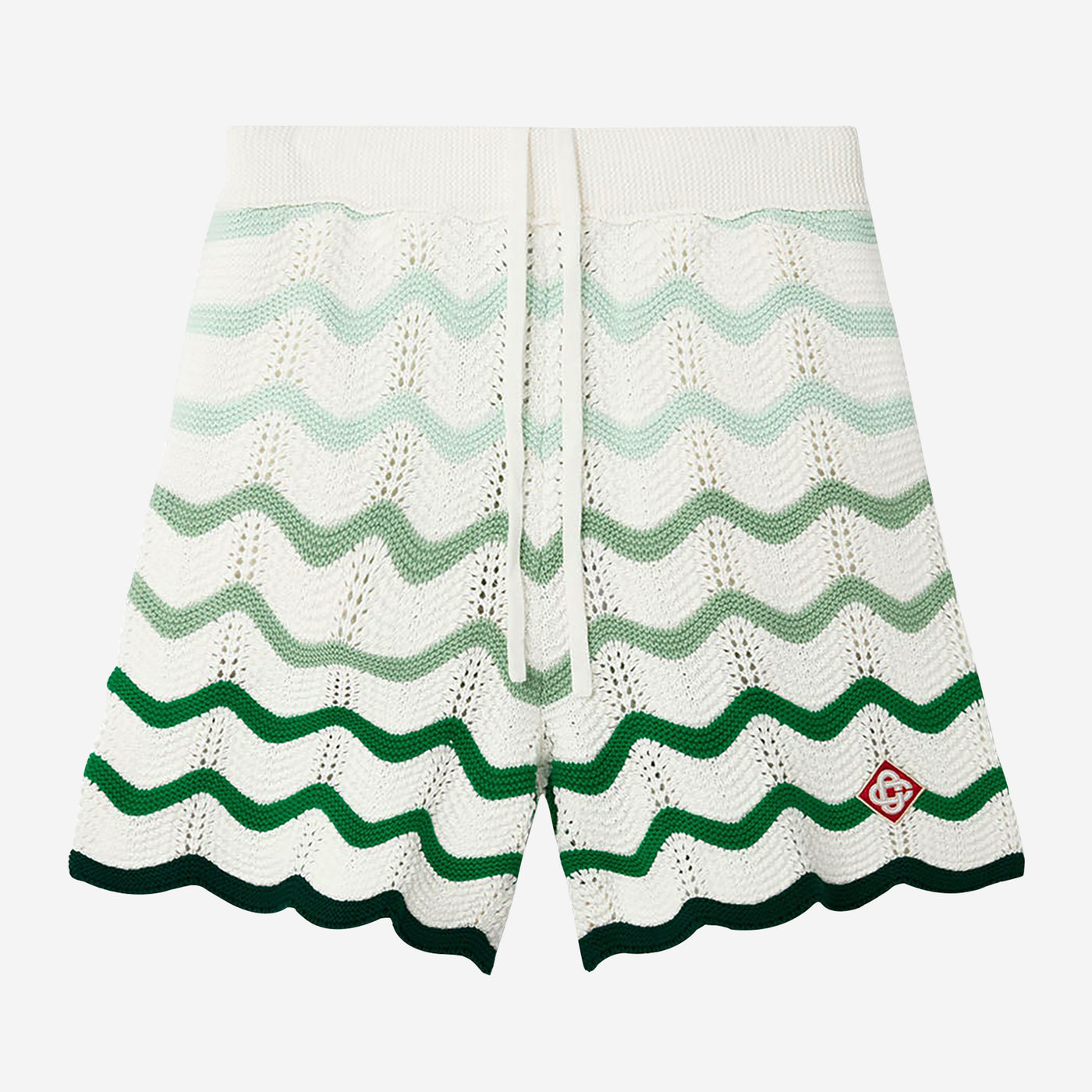 Casablanca Wavy Gradient Crochet Shorts