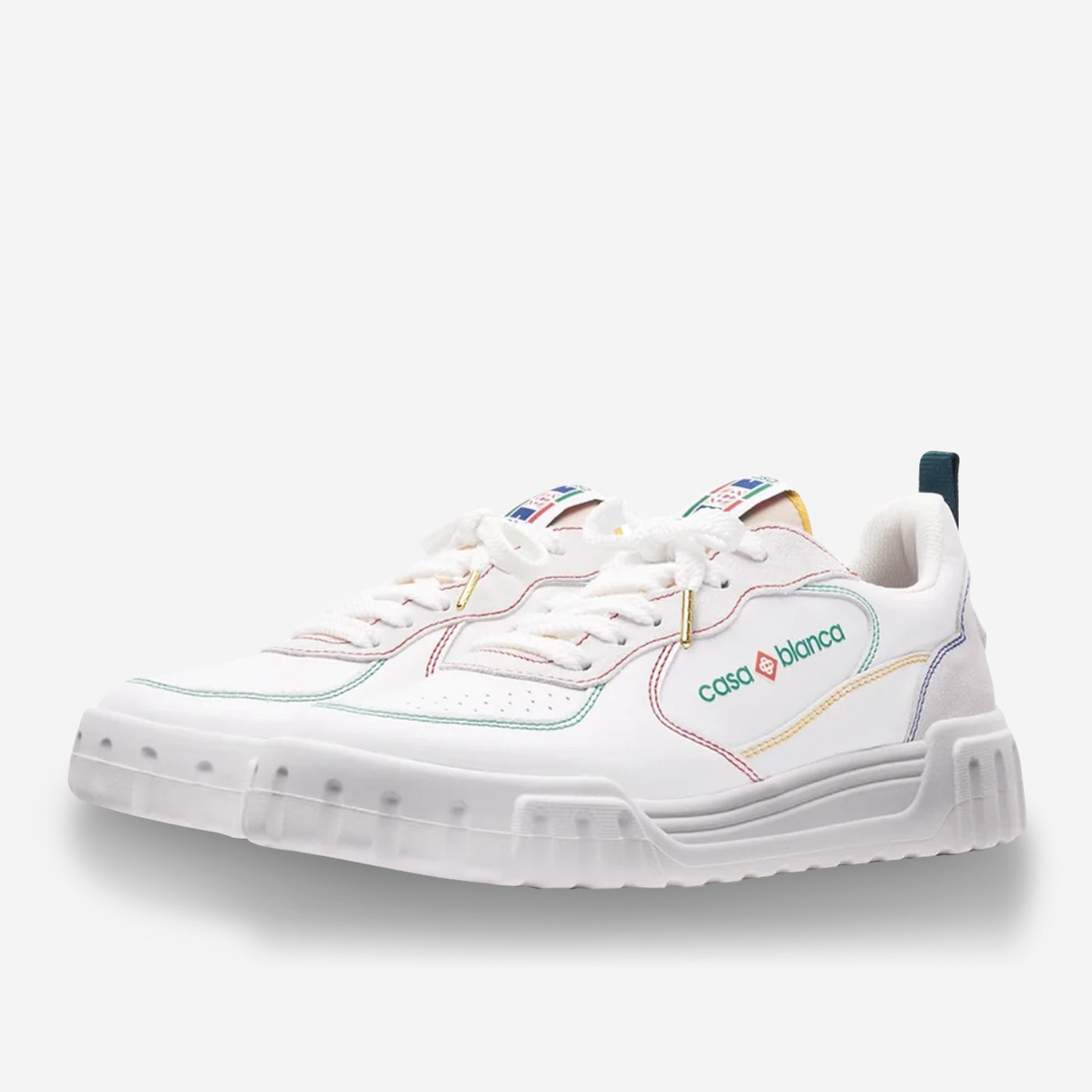 Casablanca Mens Court White & Multicolour Sneakers