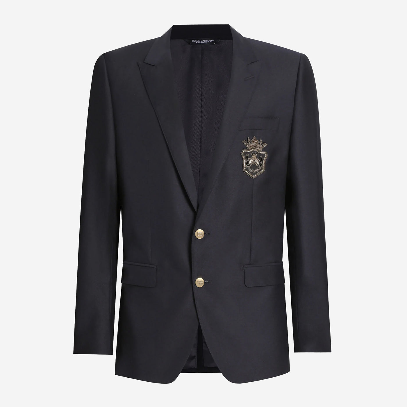 Dolce & Gabbana Single-Breasted Wool And Silk Patch Jacket