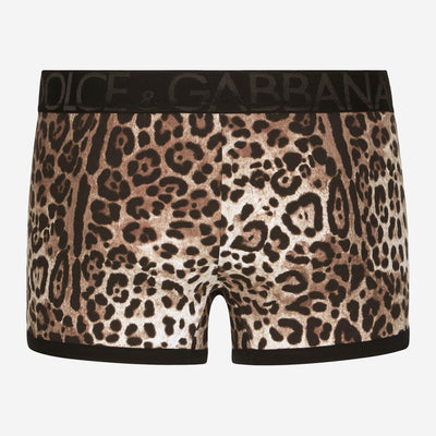 Dolce & Gabbana Leopard Print Two-Way Stretch Cotton Boxers