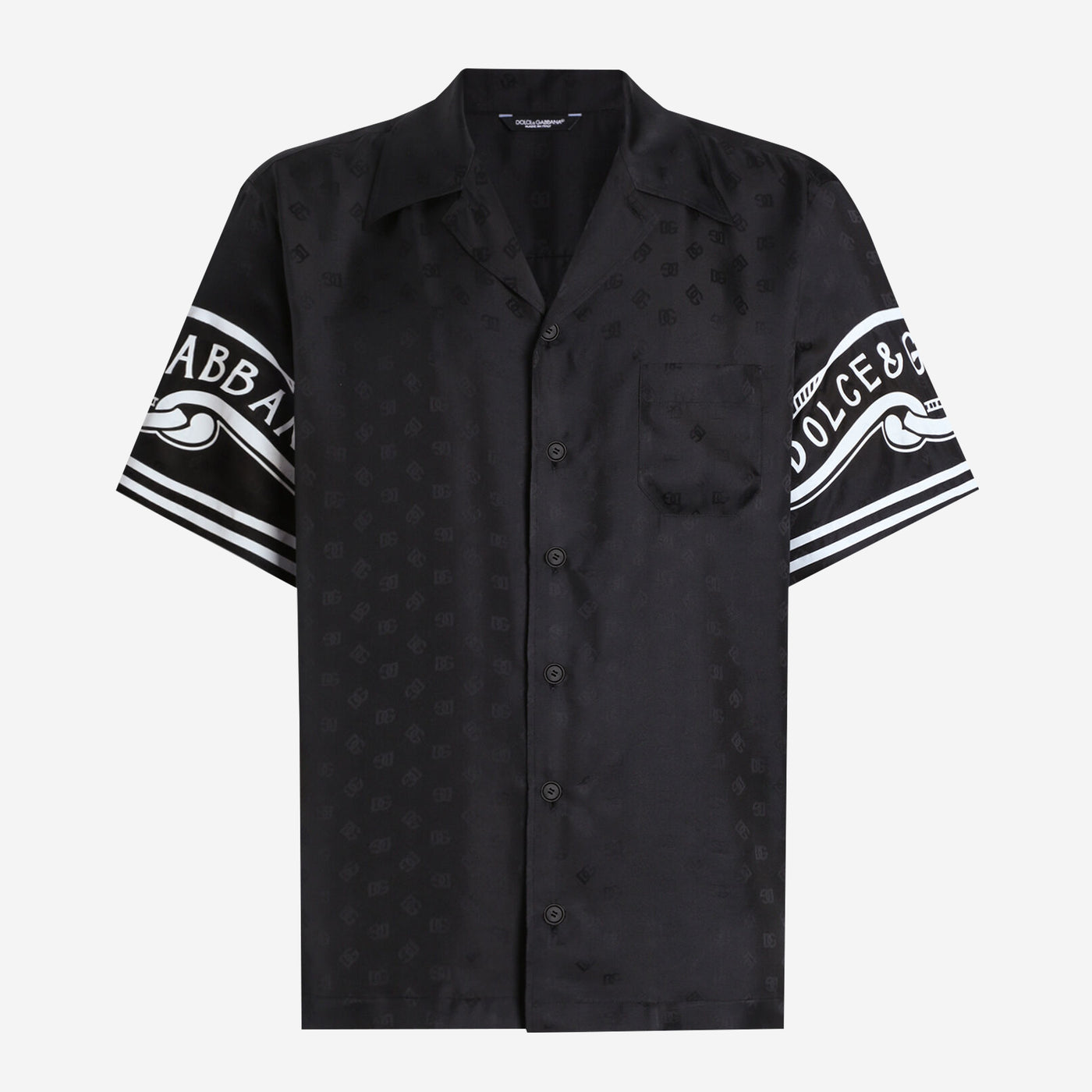 Dolce & Gabbana DG Monogram Printed Silk Shirt