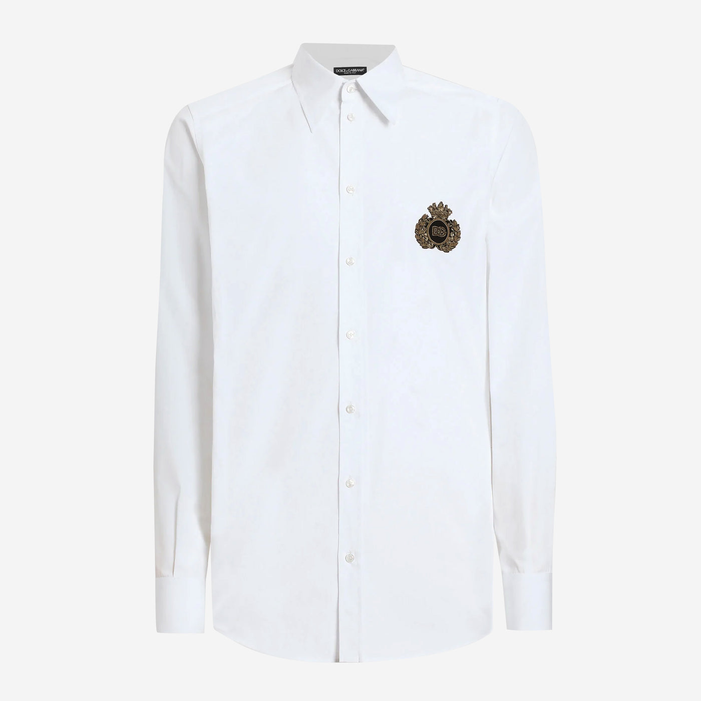 Dolce & Gabbana Cotton Heraldic Patch Shirt