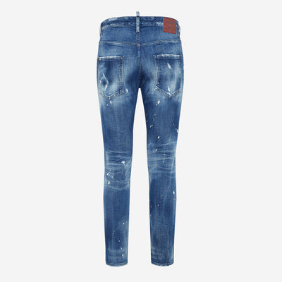 DSquared2 Medium Filo Blue Wash Skater Jean