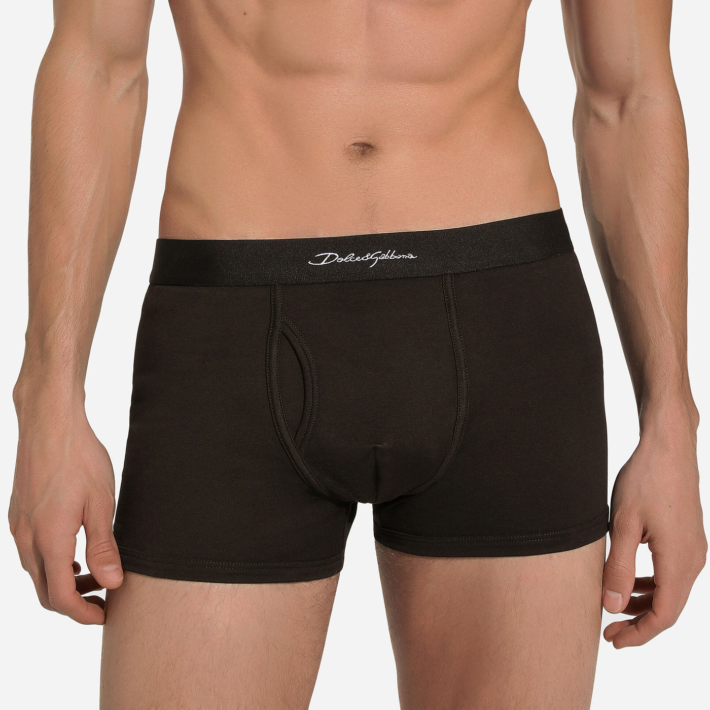 Dolce & Gabbana Two Way Stretch Cotton Jersey Regular Fit Boxers