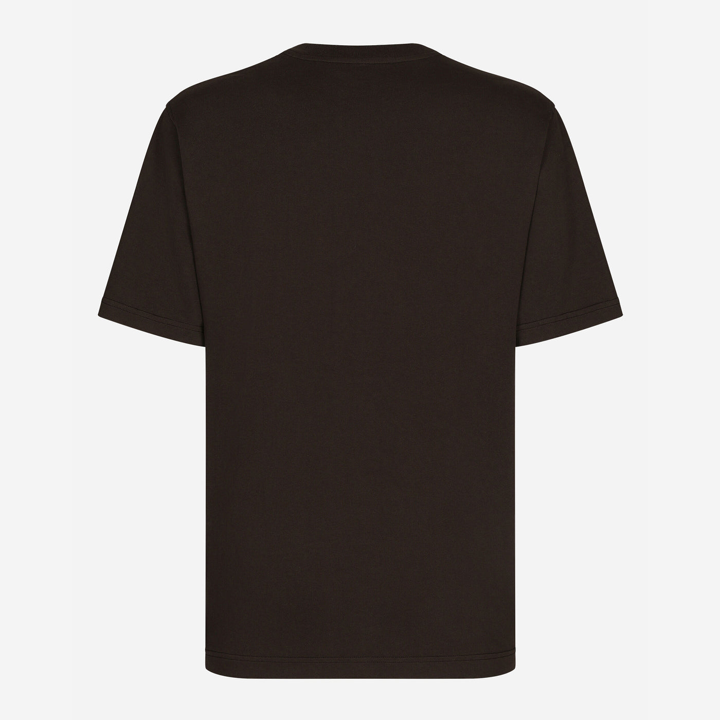 Dolce & Gabbana Leather Breast Pocket Logo T-Shirt