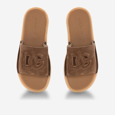 Dolce & Gabbana Suede DG Sliders