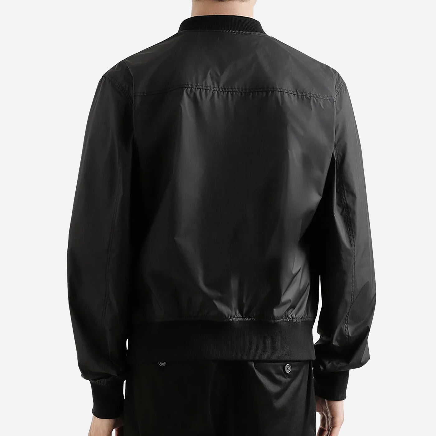 Dolce & Gabbana Logo Tag Technical Fabric Bomber Jacket