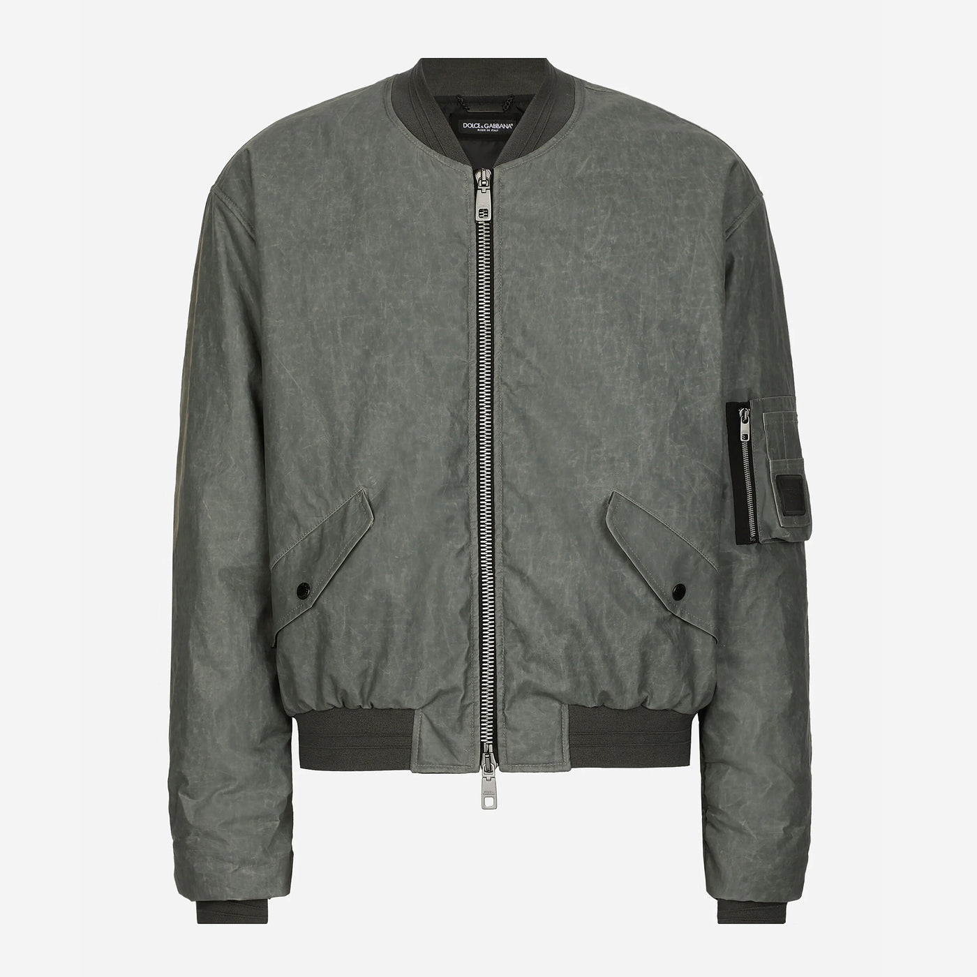 Dolce & Gabbana Oversize Linen Bomber Jacket