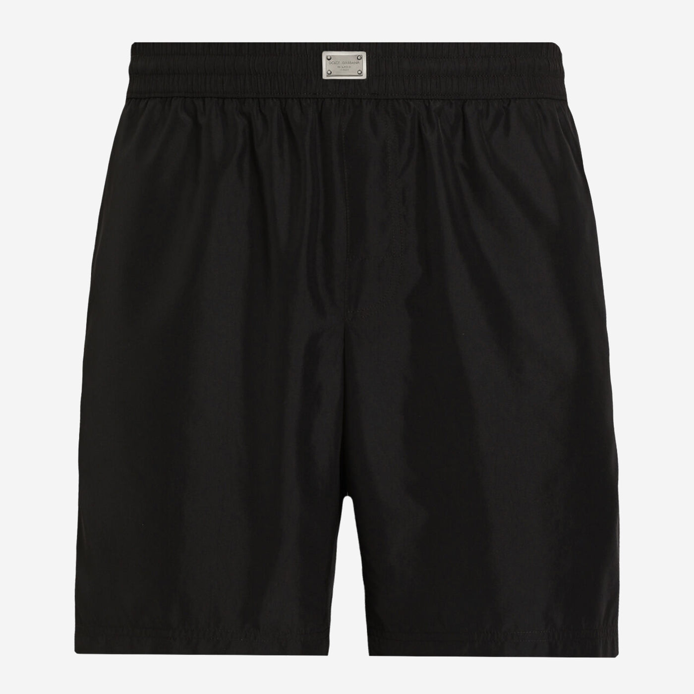 Dolce & Gabbana Mid Length Plaque Swim Trunks