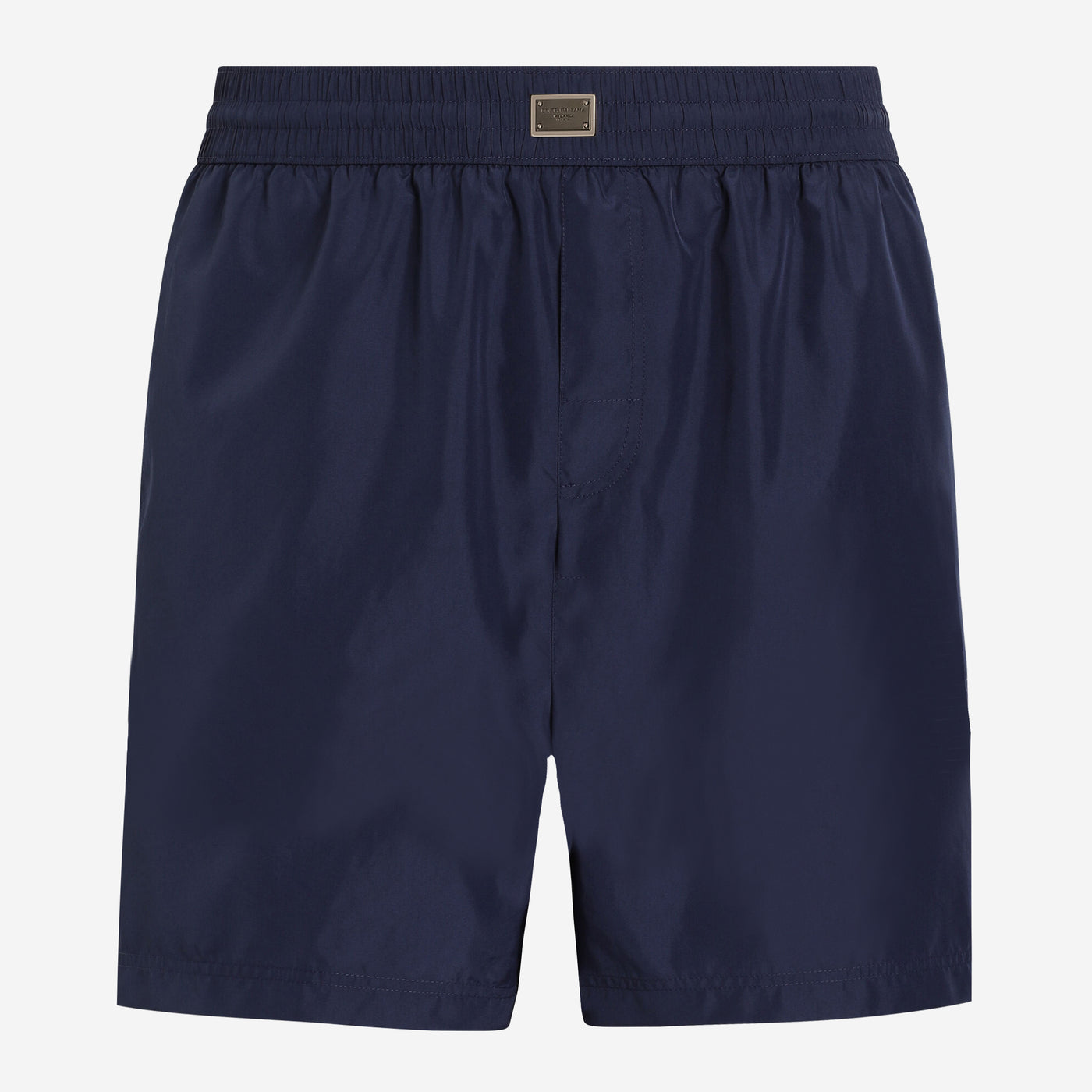 Dolce & Gabbana Mid Length Plaque Swim Trunks