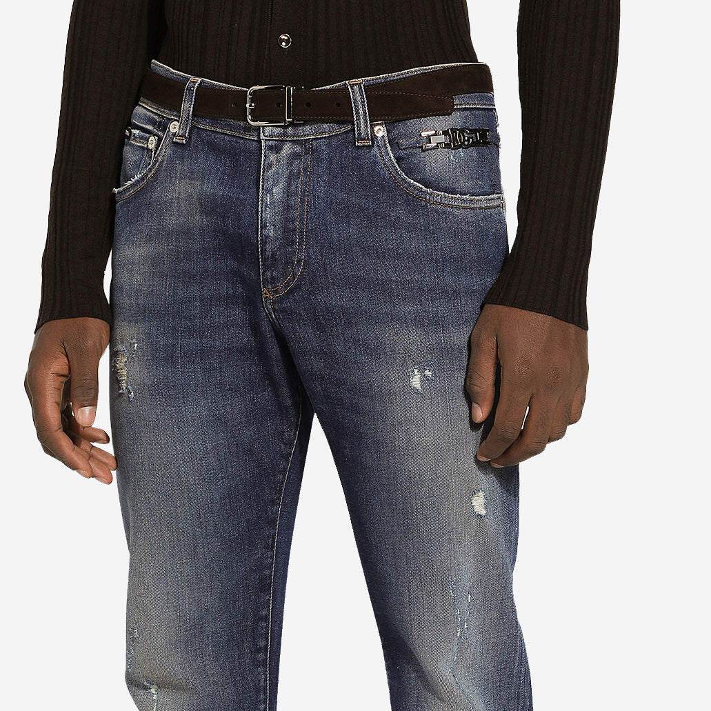 Dolce & Gabbana Slim Fit Stretch Denim Jeans