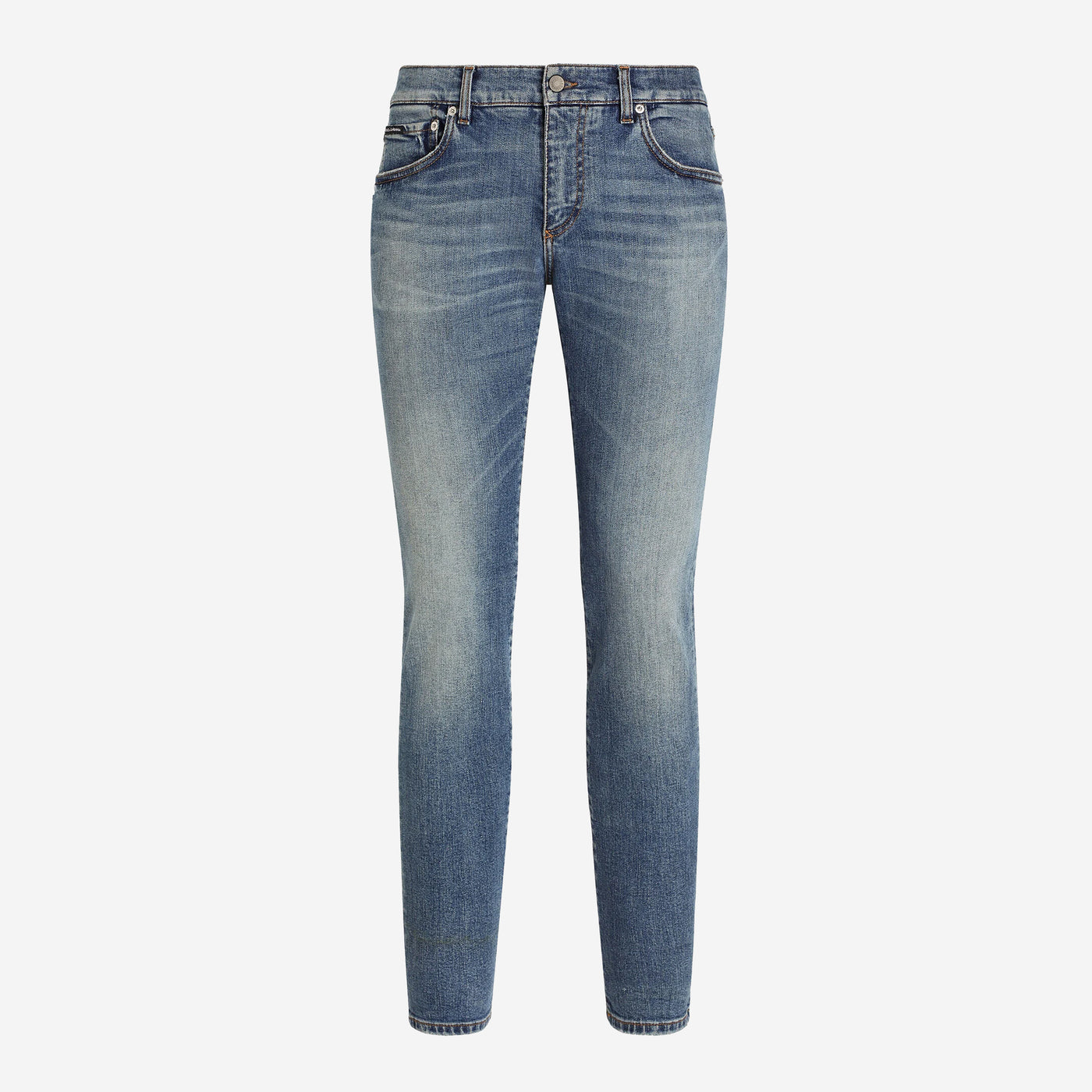 Dolce & Gabbana Skinny Stretch Cotton Tag Jeans