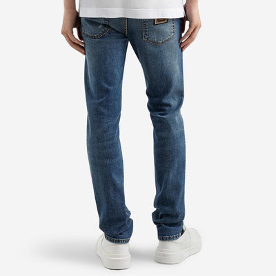 Dolce & Gabbana Skinny Stretch Cotton Tag Jeans