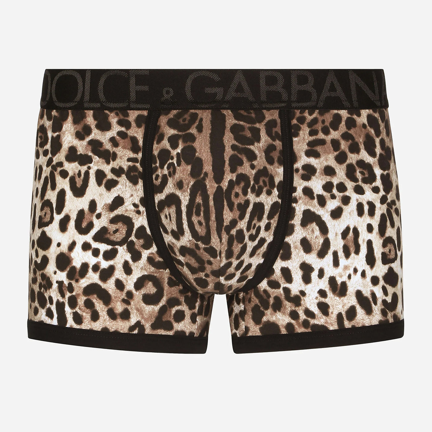 Dolce & Gabbana Two Way Stretch Jersey Regular Fit Leopard Print Boxers