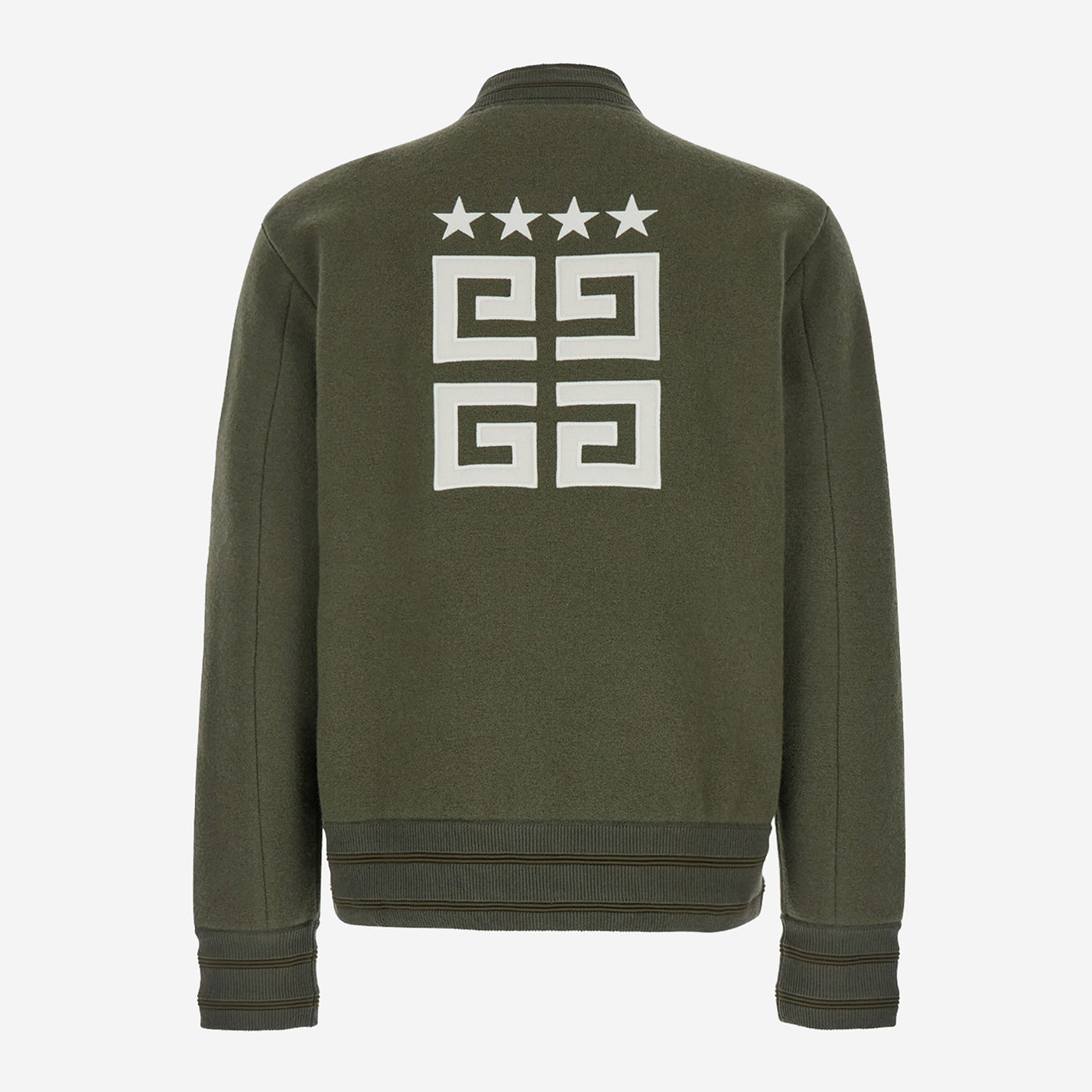 Givenchy 4G Stars Khaki Wool Bomber Jacket