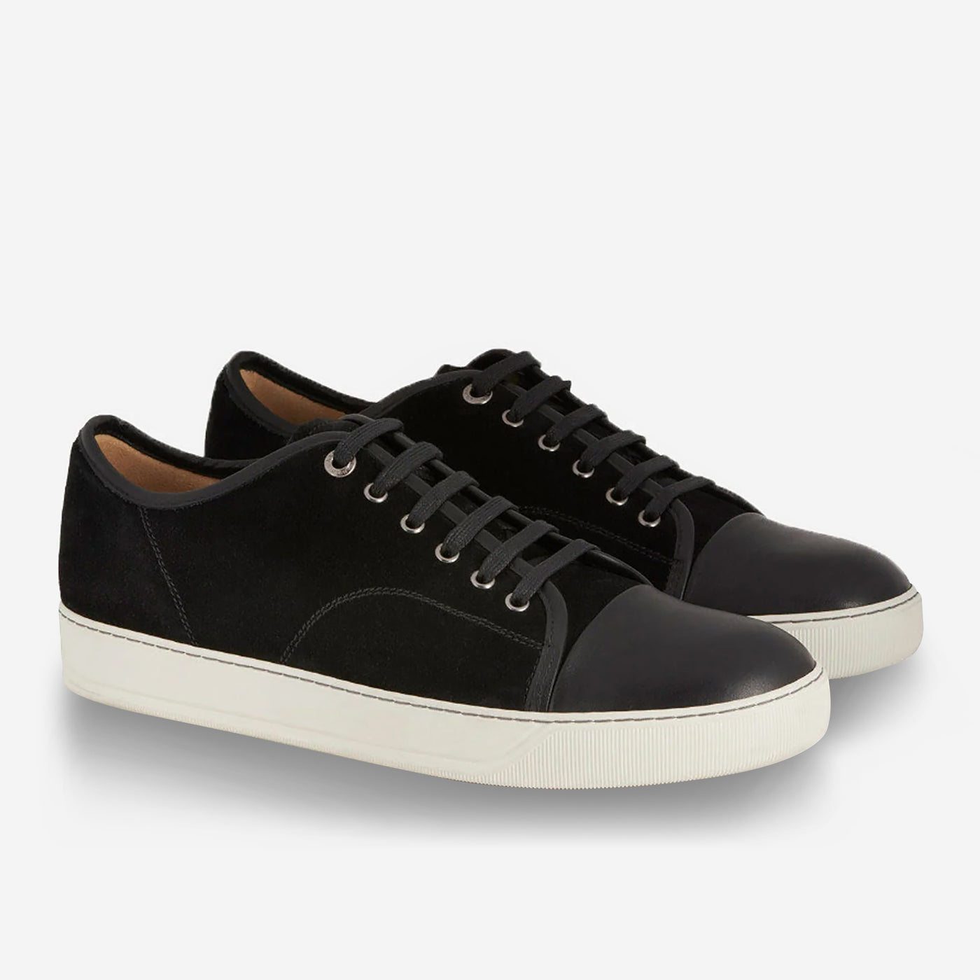 Lanvin DBB1 Leather And Suede Sneakers