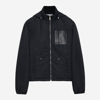 Loewe Hooded Anagram Patch Padded Jacket