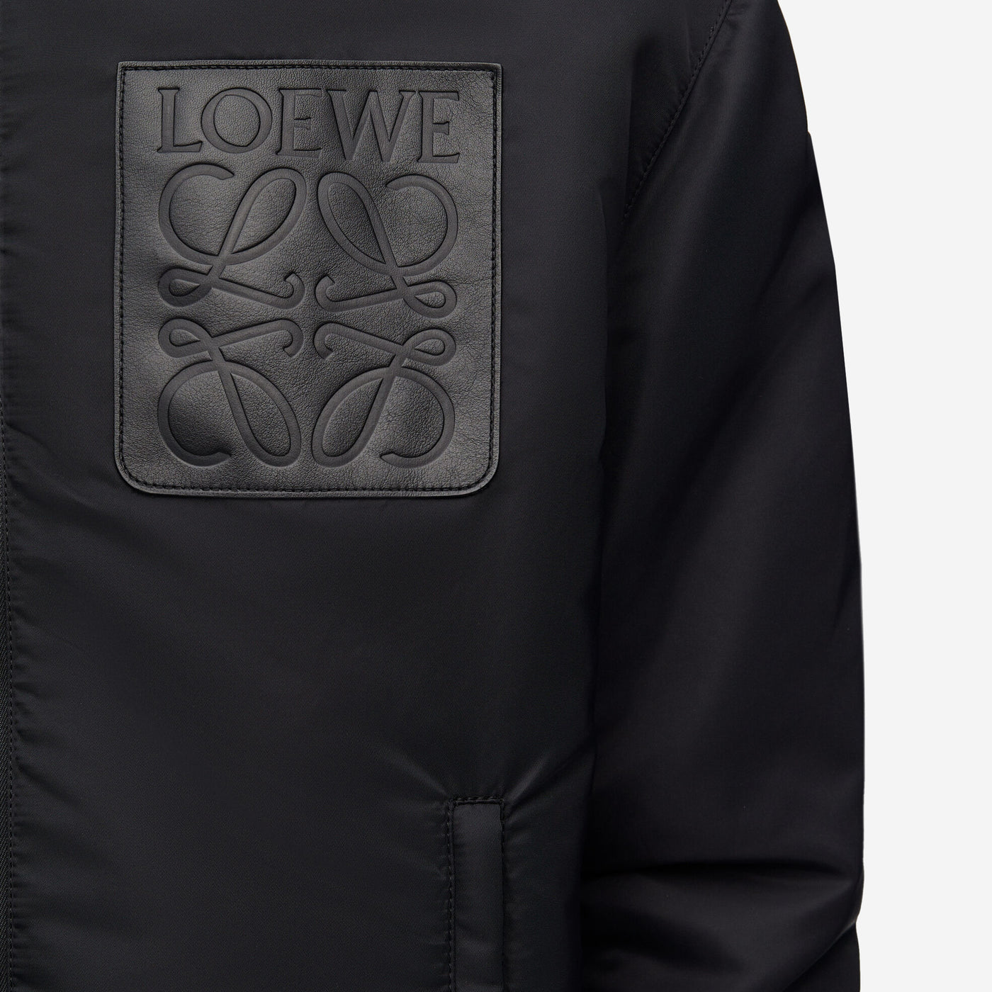 Loewe Hooded Anagram Patch Padded Jacket